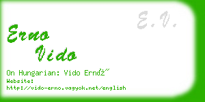 erno vido business card